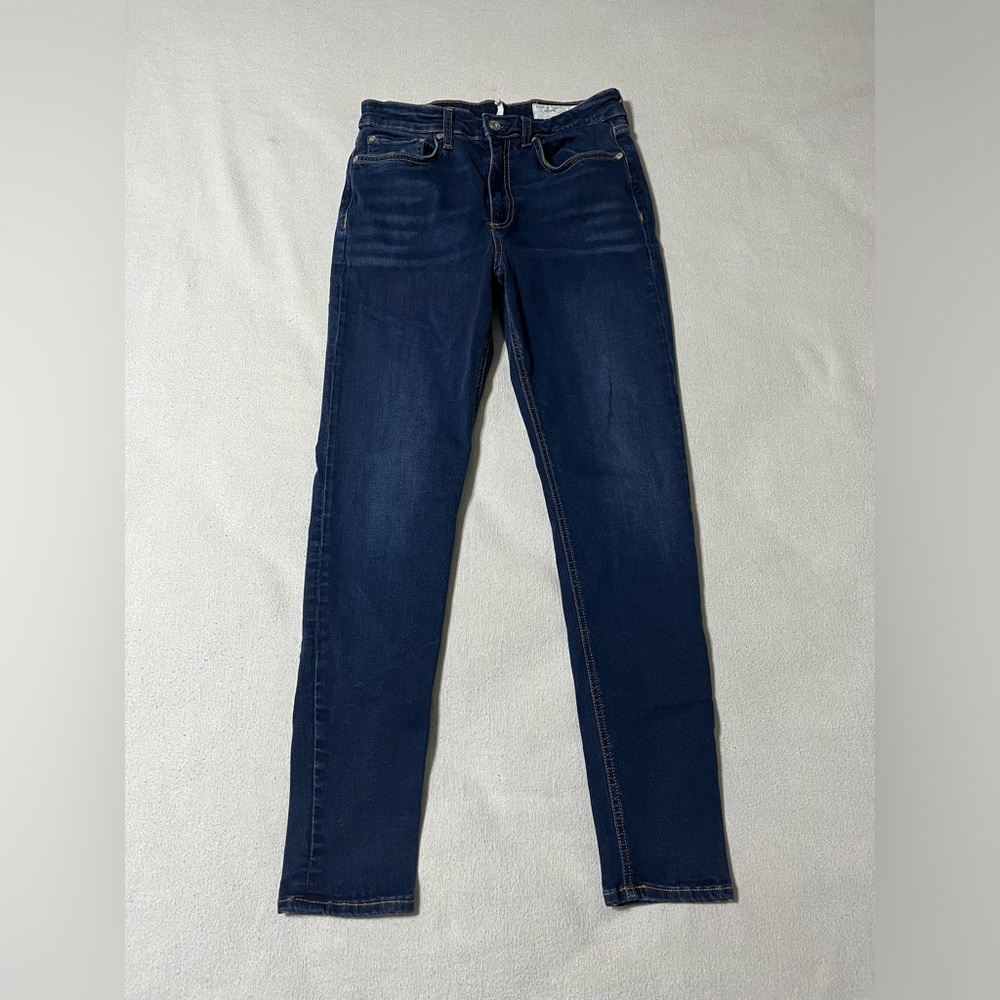 Rag & Bone Jeans Women's‎ 28x26 Nina High Rise Ankle Skinny Dark Wash Blue